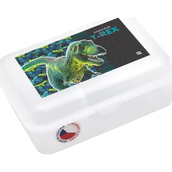 Oxybag Box na svačinu s přihrádkou 18,5 x 13,5 x 7 cm, Premium dinosaurus