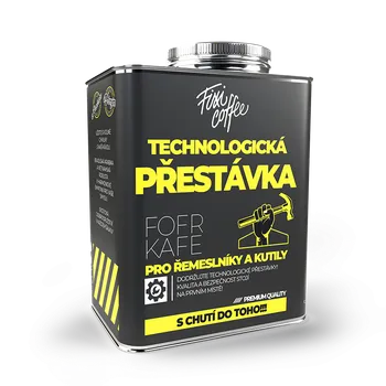 Káva Fixi Coffee Fofr kafe – Technologická přestávka, směs výběrové kávy zrnková / stylový plechový kanystr / 500g