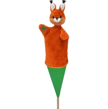 plyšák Veverka s oříškem 57 cm 3v1, kornoutový maňásek