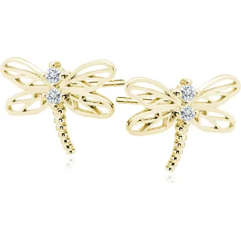 Náušnice Olivie Stříbrné náušnice VÁŽKA GOLD 9053 Ag 925; ≤1,3 g.