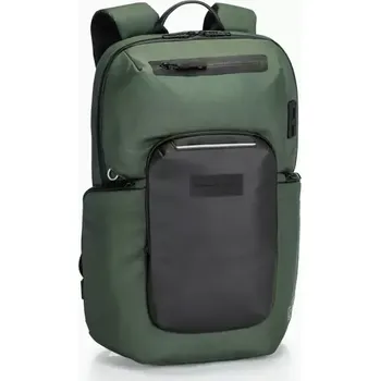 Cestovní taška PORSCHE DESIGN Urban Eco Backpack S Batoh na záda malý lesní zelená (Pánský batoh s madlem. Přihrádka pro 13" notebook a funkční kapsy na zip. Včetně pláštěnky.)