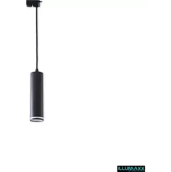 Dekorativní svítidlo Reflektorové, systémové svítidlo závěsné, barva černá průměr 55mm pro montáž do systémové lišty 1fáze (černé svítidlo do lišty závěsné na žárovku GU10 (žárovka není součástí svítidla))