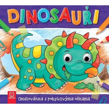 omalovánky Dinosauři - Omalovánka s pohyblivýma očkama