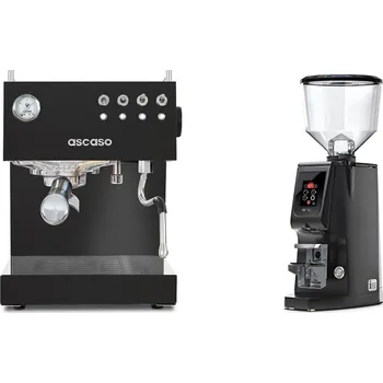 Kávovar Ascaso Steel DUO, Black + Eureka Atom W 75, black