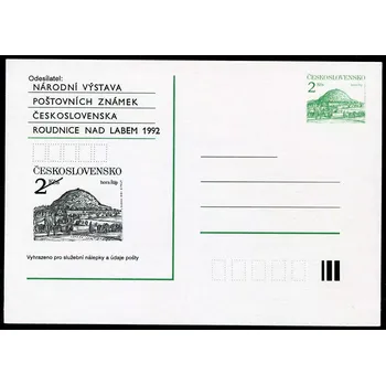 Poštovní známka Českosloveská pošta (1992) CDV 239 ** - 2 Kčs (zelená) - Výstava známek Roudnice nad Labem