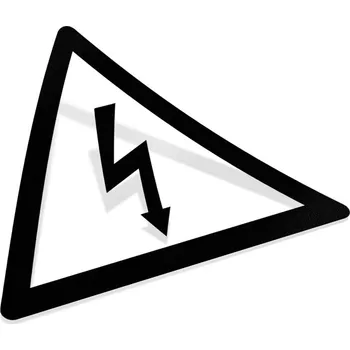 Samolepicí dekorace na vozidlo Samolepka Výstražný symbol - Elektrické napětí - 9x7,7