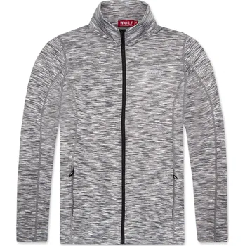 Dámská mikina Dámská funkční mikina - Wolf M2461, světle šedý melír / černé zipy Barva: Šedá, Velikost: XXL