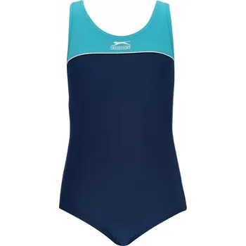 Dívčí plavky Slazenger LYCRA® XTRA LIFE™ Racer Back Swimsuit Girls Navy 7-8 Years
