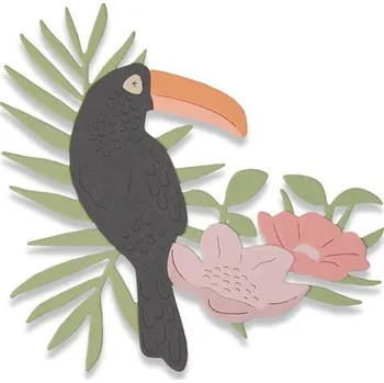 Výtvarná sada SIZZIX Thinlist vyřezávací kovové šablony - tropický pták