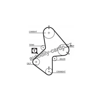 Rozvod motoru Sada rozvodového řemene GATES (GT K015051) - RENAULT, VOLVO