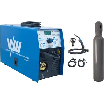 Svářečka VECTOR WELDING VECTOR MIG 185 + příslušenství + ventil GCE + lahev