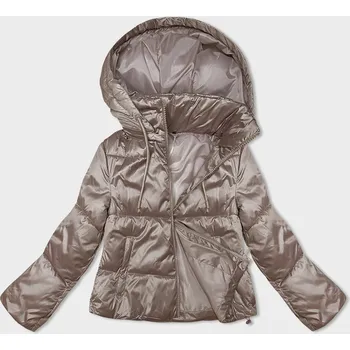 Krátká béžová dámská bunda s odepínací kapucí S'West (B8228-12) odstíny béžové XL (42)