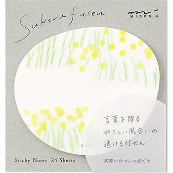 Blok Lepicí bloček průsvitný - žluté kvítí