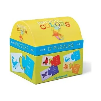 Puzzle Puzzle truhlička: Animals Colors/Barvy zvířat (12 dvoudílných puzzlí)