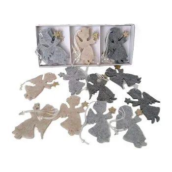 Vánoce Anděl závěsný filc sd 18ks