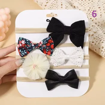 Elastické čelenky do vlasů pro miminka (5 ks) Varianta: 6 (2926-6)