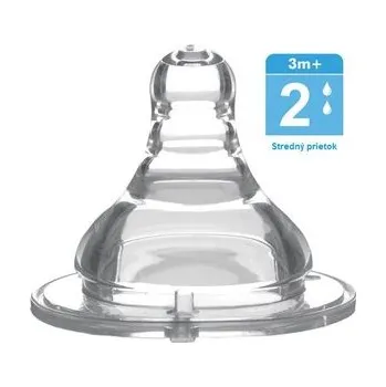 dudlíky BabyOno Dudlík široké hrdlo silikon, střední průtok, 3m+