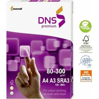 Papír pro tiskárny Bílý xerografický papír Xerox DNS Premium, A3, 60 gsm, 500 listů