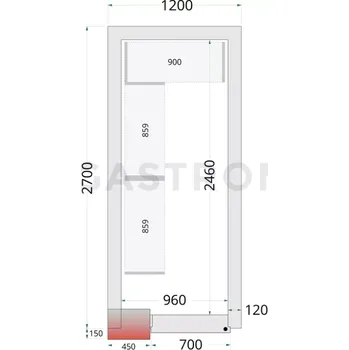 Panely ke stavebnicovým boxům s 120 mm izolací | TEFCOLD, CR 120x270x220