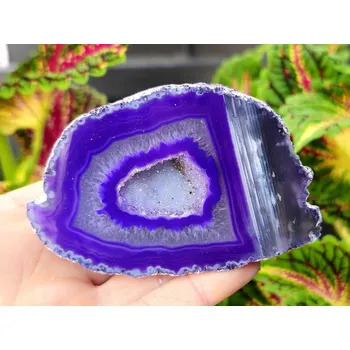 Sběratelství Achát geoda s dutinou barvená fialová 200g z Brazílie