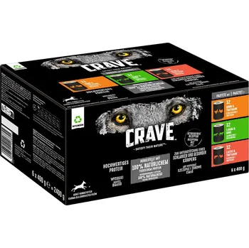 Krmivo pro psa 24x400g Crave Adult - mix (3 druhy)