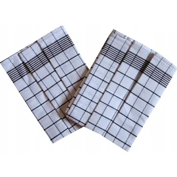 Utěrka Svitap JHJ Ručník Negativ Egyptská bavlna 50x70 cm bílá / tmavě hnědá 3 ks