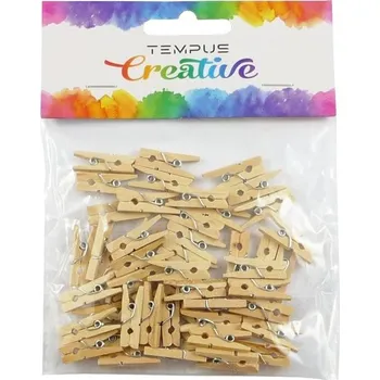Výtvarná sada Kolíčky dřevo 2,5x0,3cm natural 50ks