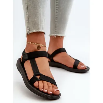 Dámské sandále Dámské sportovní sandály se suchým zipem černé Vilari 36