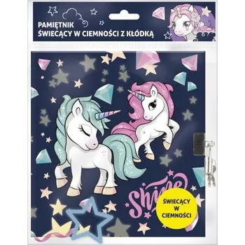 Zápisník Památník Unicorn 14 - svítící ve tmě