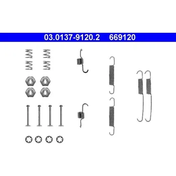 Brzdový systém Sada příslušenství, brzdové čelisti ATE 03.0137-9120.2