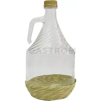 Servírovací stolek Demižon Dama 2 l s opletem, s uzávěrem | BROWIN, 640132