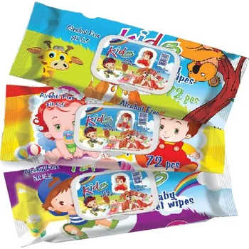 Vlhčený ubrousek Nemdil dětské vlhč.ubrousky 72ks s klipem