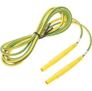 elektrický kabel Sonel 2,2 m žlutozelený kabel 1 kV (banánkové zástrčky)