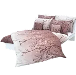 Stanex povlečení krep větvičky hnědé (LS232) 140x200, 70x90 cm