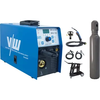 Svářečka VECTOR WELDING VECTOR MIG 185 + příslušenství + ventil GCE + lahev + vozík
