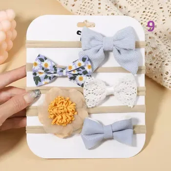 Elastické čelenky do vlasů pro miminka (5 ks) Varianta: 9 (2926-7)