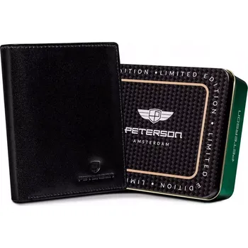 Peněženka Peterson Pánská peněženka v dárkové krabici - PTN N318-BFA BLACK RFID