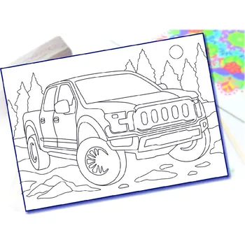 Radost v písku Šablona na pískování jeep Varianta: A5 (148 x 210 mm)