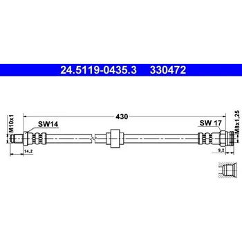 Brzdová hadice Brzdová hadice ATE 24.5119-0435.3