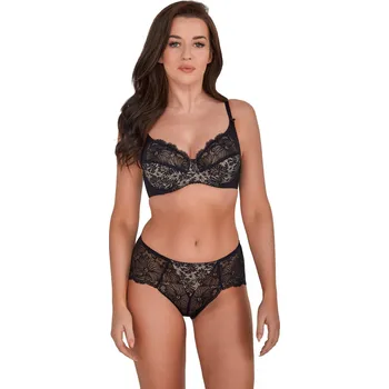 Dámské oblečení Měkká dámská podprsenka Gaia 534 Chantal černá ažurová výzdoba 85F