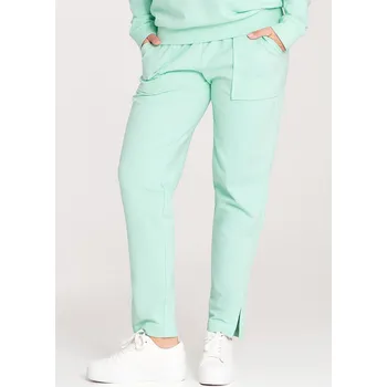 Dámské kalhoty Sportovní bavlněné kalhoty M1035 FIGL Barva: Mátová, Velikost: M