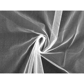 Galanterie Tyl šíře 300 cm, barva 1 bílá lesk