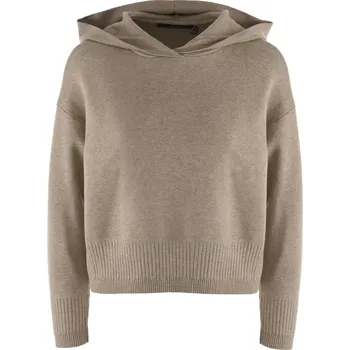 Dámský svetr BÉŽOVÝ SVETR DÁMSKÝ S KAPUCÍ Vero Moda