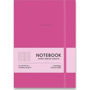 Blok Zápisník Shkolyaryk Genius - tvrdé desky, A5, linkovaný - růžový