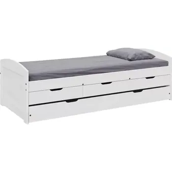 Postel Postel s výsuvnou přistýlkou MARINELLA NEW - bílá, masiv - SLEVA 3% s kodem radost25