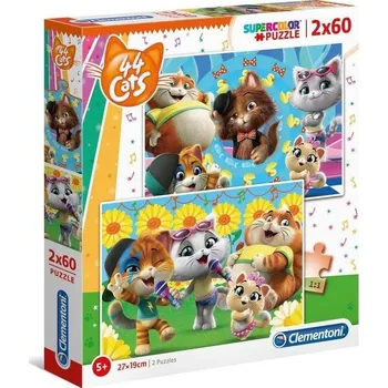 Puzzle Clementoni Puzzle - 44 Cats 2 x 60 dílků
