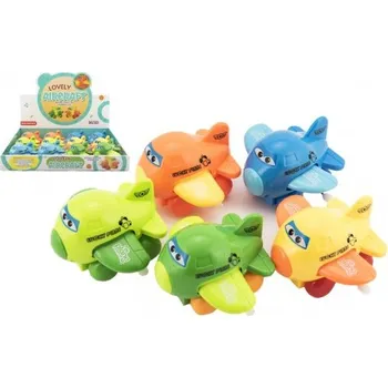 Hračka Teddies Letadlo s očima mávající křídla na klíček plast 8 cm