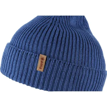 Sušička Kama pletená Merino čepice A178 127 - denim UNI