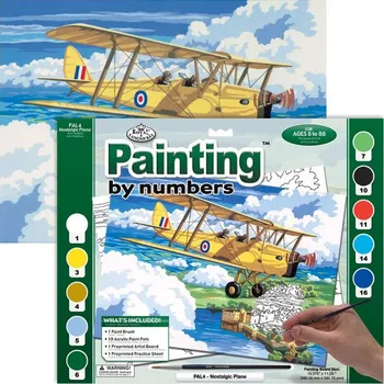 kreativní sada Majjam Malování s čísly - plátno 40 x 32 cm - Dvouplošník