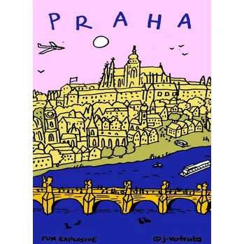 Blok Blok magnetický Růžová Praha